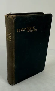 Boston Massachusetts Holy Bible With Helps 1941 Vintage Illus. HB Blood Gilt - Picture 1 of 21