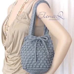 Borsa donna fatta a mano modello ELEGANT antracite - uncinetto - Picture 1 of 1