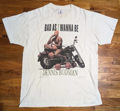 Vtg 1996 Dennis Rodman Bad As I Wanna Be Shirt - Large - Delta - 90s Basketball - Image 1 of 4