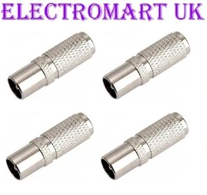 4 X EASY FIT SCREW ON TV AERIAL COAX COAXIAL PLUG MALE - Imagen 1 de 1
