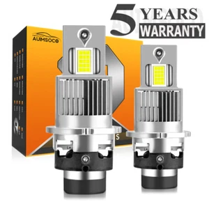 Super White Bright D2S D2C D2R D2H LED Headlight Bulbs High Low Beam Upgrade Kit - Picture 1 of 15