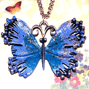ALPINE ADE DESIGNS HERMOSO COLLAR MOTIVO MARIPOSA H26 Hecho en EE. UU.  - Imagen 1 de 1