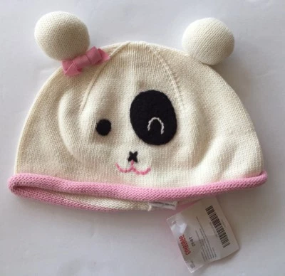 NUEVO CON ETIQUETAS Gymboree Imaginary Friends 2T-5T Marfil Panda Oso Suéter Sombrero con Orejas Foto 1 de 2