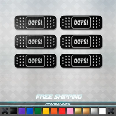 OOPS! Band Aid Vinyl Decal Sticker Pack JDM Car Scratch Window Truck Funny - Image 1 of 3