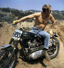 Triumph TR6 motorcycle Steve McQueen Mojave Desert 1966 photo motorcycle 