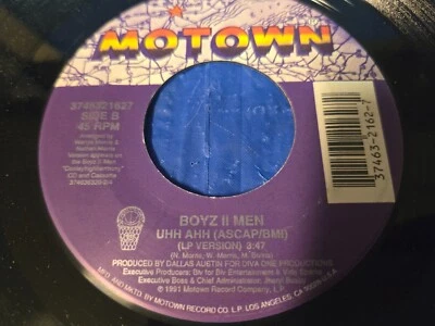 BOYZ II MEN - UHH AHH / PLEASE DON'T GO - 7" VINYL SINGLE - Image 1 of 3