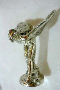 SILVER brass Rolls Royce car emblem flying lady emblem 19 cm Spirit Ecstasy - Picture 1 of 9
