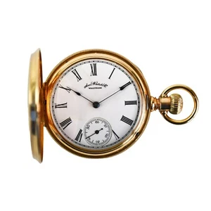 14K Yellow Gold American Waltham Pocket Watch Size 6 - Picture 1 of 8