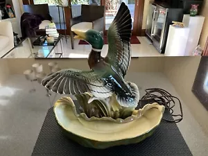 Vintage Mallard Duck Night Lamp, Tv, Mantle And Planter Light 1950’s Lane & Co. - Picture 1 of 8
