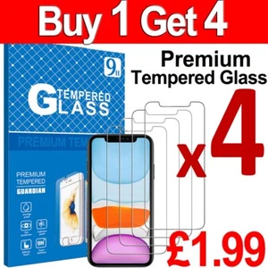 Protection écran en verre trempé pour iPhone 16 15 14 13 12 11 Pro Max Mini X Plus - Photo 1 sur 5
