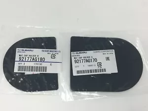 2008-2019 Subaru Impreza WRX STi Cup Holder Mat SET 92177AG170 92177AG180 OEM - Picture 1 of 1