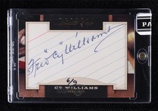 2011 Donruss Limited Cuts Cut Signatures /9 Cy Williams #71 Auto