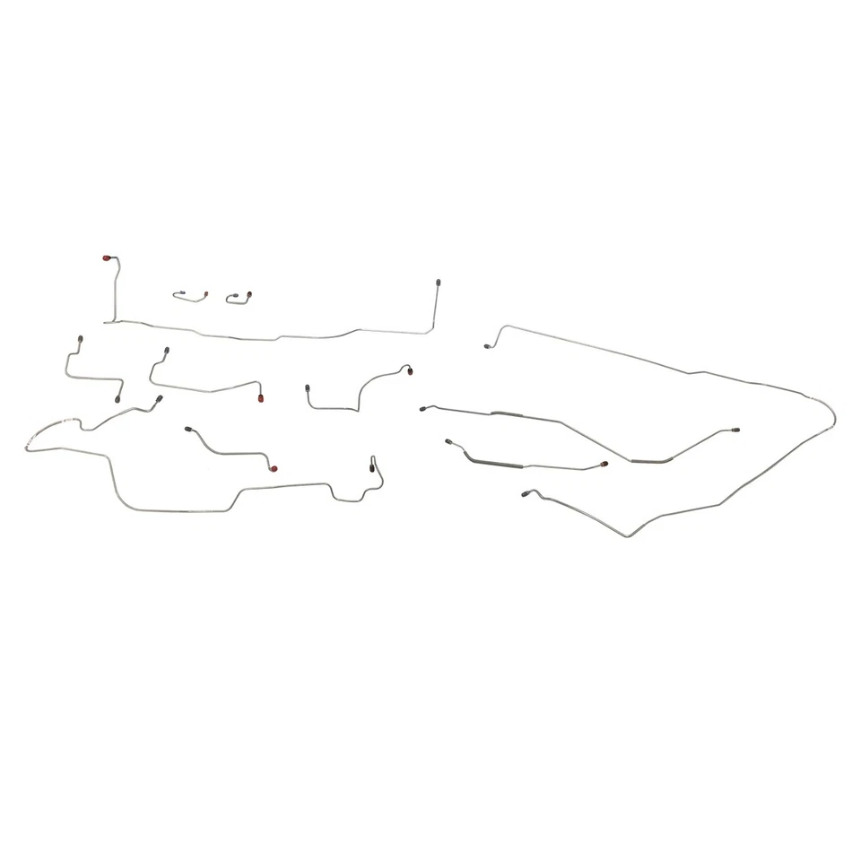 1968-69 Ford Fairlane Torino Complete Power Disc Brake Line Set Kit Stainless - Image 1 of 4