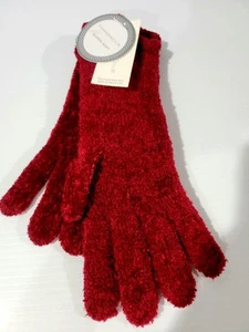 Charter Club Einheitsgröße superweiche Chenille Strickhandschuhe rot Kirsche 100% Polyester - Bild 1 von 6