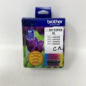 Cartuchos de tinta de color de alto rendimiento originales Brother LC30133PKS XL paquete de 3 caducidad 24/05 - Imagen 1 de 5