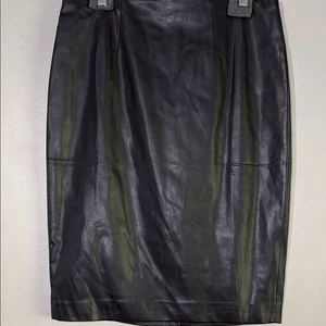 Ann Taylor Bleistiftrock schwarz Kunstleder - Bild 1 von 9