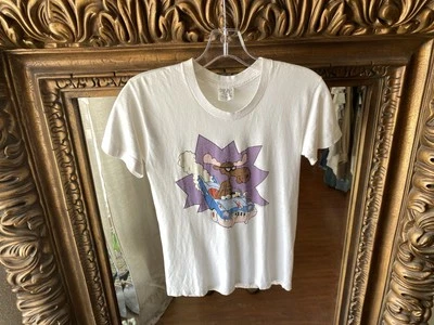 Винтажная футболка 1980-х STANLEY DESANTIS ROCKY & BULLWINKLE CARTOON S Television - Изображение 1 из 4