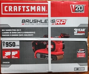 CRAFTSMAN V20* BRUSHLESS RP CORDLESS BELT SANDER CMCW223B Power Tool - Brand NEW - Picture 1 of 1