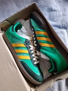 Adidas Samba OG Unisex Trainers in Green & Yellow. Size UK 9. BNWT - Picture 1 of 11