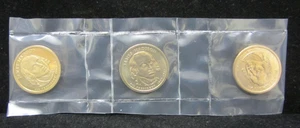 2007 JAMES MADISON PRESIDENTIAL DOLLAR 3 COIN SET - S-PROOF, UNC P & D - Bild 1 von 3