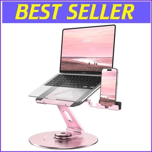 Sleek 360-Degree Swivel Laptop Stand - Adjustable & Stylish for 10-17.3" Devices - Afbeelding 1 van 8