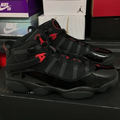 Nike Air Jordan 6 Rings Anthracite Fire Red 322992-026 Men's Size 16 - Image 1 of 4