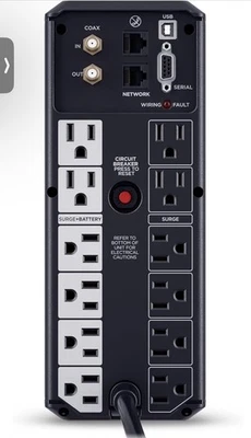 CyberPower CP1500AVRLCD3 Intelligent LCD UPS System, 1500VA/900W - Image 1 of 2