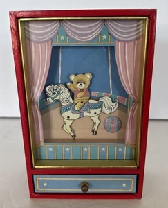 Otagiri Spieluhr Teddybär Reiten Pferd Reißverschluss A Dee Do Da Japan getestet funktioniert - Bild 1 von 11