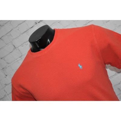 Camisa polo térmica masculina algodão tamanho grande rosa avermelhada manga curta Ralph Lauren - Imagem 1 de 4