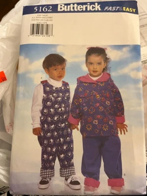 Butterick pattern 5162 toddlers' reversible jacket, jumpsuit & pants-all sizes - Image 1 of 2