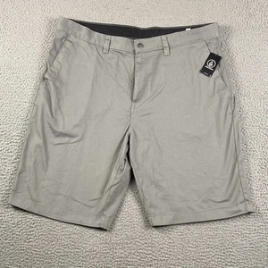 Volcom Chino Shorts Men's 40 Gray Causal Outdoors Hiking New - Picture 1 of 11