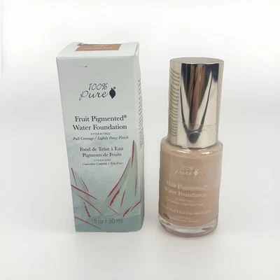 100% Pure Fruit Pigmented Foundation Warm 1.0 Fair Peach 1oz New Sealed Vegan - Image 1 of 4