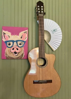 Lucero LFN200SCE - Modern Flamenco with Electronics Thinline Acoustic Guitar - Image 1 of 4