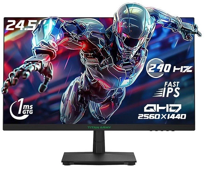 Titan Army P2510S Plus (monitor da gioco, 1440p, 240 Hz, 24,5 pollici) - Immagine 1 di 1