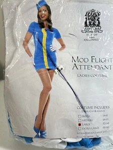 Mod Flight Attendant Women Sexy Cosplay Stewardess Uniform Costume Outfits - Imagen 1 de 8