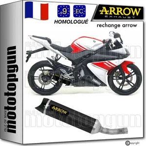 pot echappement approuve noir c thunder arrow pour yamaha yzf r125 r-125 2008 08 - Photo 1/4