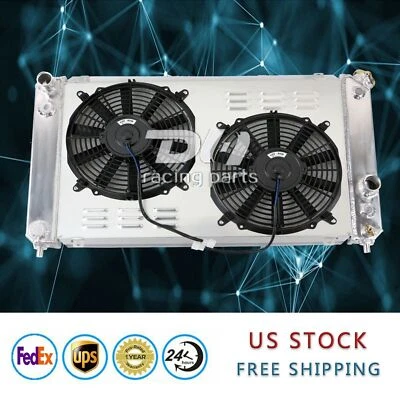 Radiador + cubierta + ventilador 1826 3 filas para camioneta Chevy S10 1986-2005 4,3 L V6 GAS Foto 1 de 4