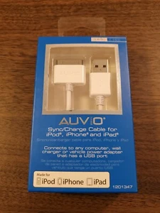 Auvio 3.8' Sync/Charge Cable For iPod, iPhone, and iPad - White 1201347 - Picture 1 of 2
