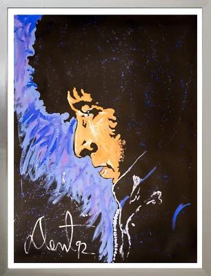 Denny Dent Bob Dylan Grande 6' Pintura Original Firmada Foto 1 de 4