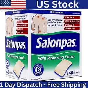 Salonpas Flexible Pain Relieving Patch For Back, Neck, Shoulder, Knee Pain 140ct - Picture 1 of 3