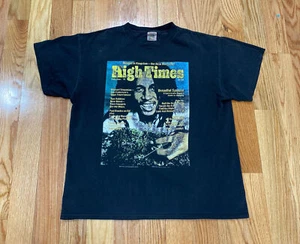 Vintage Zion Rootswear Bob Marley X High Times Raggae Shirt Sz Large 2000 Y2K - Picture 1 of 9