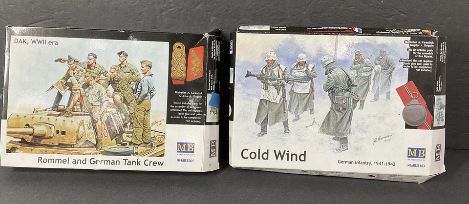 Par de kits modelo militares para hombres MB viento frío y Rommel tanque tripulación Foto 1 de 4