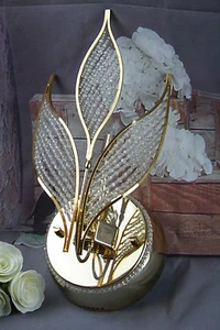 Rare Vintage Italian Wall sconce early 1980's Autumn leaves glass pearls  - Picture 1 of 9