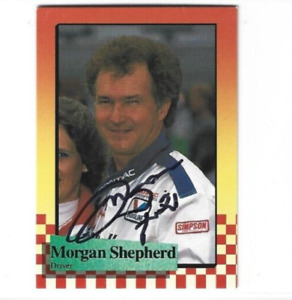 1989  MAXX MORGAN SHEPHERD  NASCAR LEGEND Autographed Signed CARD