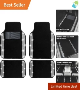 Luxury Bling Car Accessories: 4pc Universal Floor Mat Set - Perfect Gift for Her - Picture 1 of 7