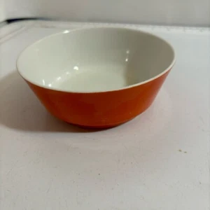 Vintage Royal Doulton orange and white fine china ceramic bowl made in England - Picture 1 of 15