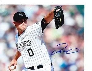 COLORADO ROCKIES ADAM OTTAVINO SIGNIERTES WEISSES TRIKOT 8 X 10 - Bild 1 von 1