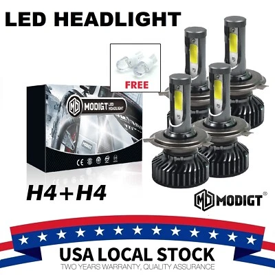 4X H4 LED Headlight Bulbs 600000LM 6000K for 1996-2001 Land Rover Range Rover US - Image 1 of 4