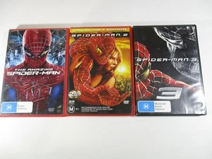 Spider-man DVD's The Amazing Spider-man, Spider-Man 2, Spider-Man 3 PAL Tested. - Picture 1 of 9