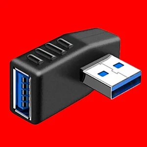 High Efficiency Rapidly Charging 90 Degree USB 3.0 Male to Female Angle Adapter - Picture 1 of 1